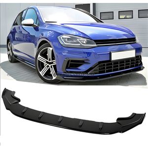 Передний лип-спойлер DPT V-4 (для R / R-Line HB, 2017-2019, черный глянец) Volkswagen Golf 7/E-Golf 2012-2020 гг.