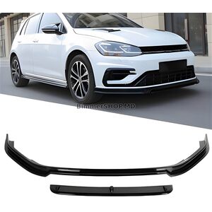 Передний сплиттер DPT V-5 (для R / R-Line HB, 2017-2019, черный глянец) Volkswagen Golf 7/E-Golf 2012-2020 гг.