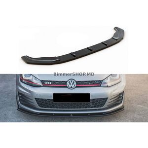 Передний лип DPT V-1 (для GTI, 2012-2017, черный глянец) Volkswagen Golf 7/E-Golf 2012-2020 гг.