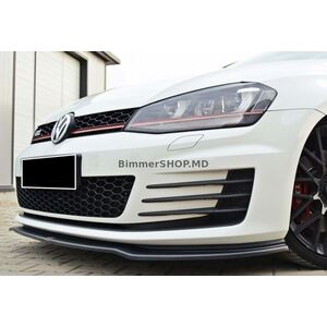 Передний сплиттер DPT V-2 (для GTI, 2012-2017, черный глянец) Volkswagen Golf 7/E-Golf 2012-2020 гг.