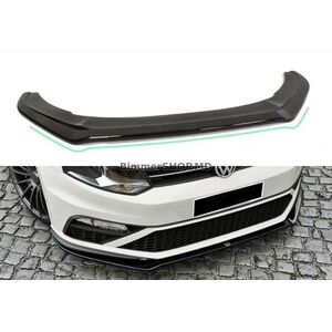 Передний спойлер-лапа DPT (для GTI, 2014-2017, черный глянец) Volkswagen Polo 2010-2017 гг.