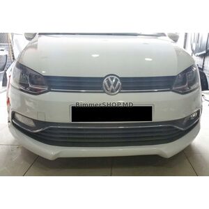 Передний лип DPT (2014-2017, Черный Глянец) Volkswagen Polo 2010-2017 гг.