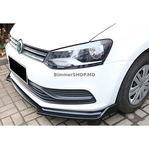 Передний лип DPT V-2 (Черный Глянец) Volkswagen Polo 2010-2017 гг.