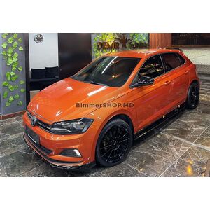 Передний лип DPT V-1 (Черный Глянец) Volkswagen Polo 2017- гг.